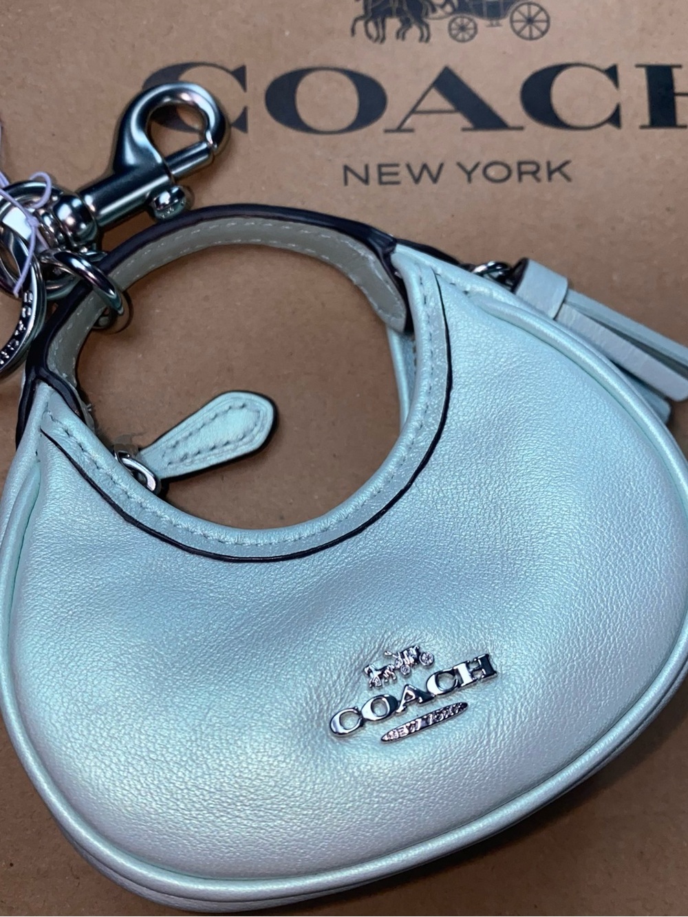 Coach Mini Carmen Bag Charm leather charm for bag New
